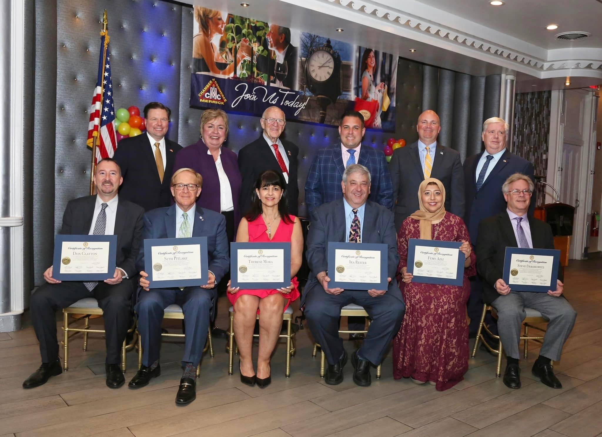 Certificate of Recognition group photo at Chamber of Commerce